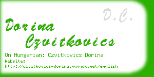 dorina czvitkovics business card